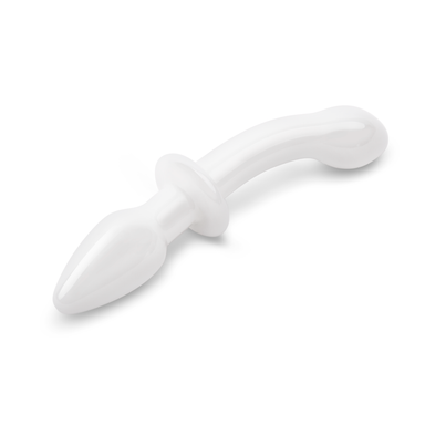 Shop the Gläs 7 inches Double Ended White Glass Buttplug