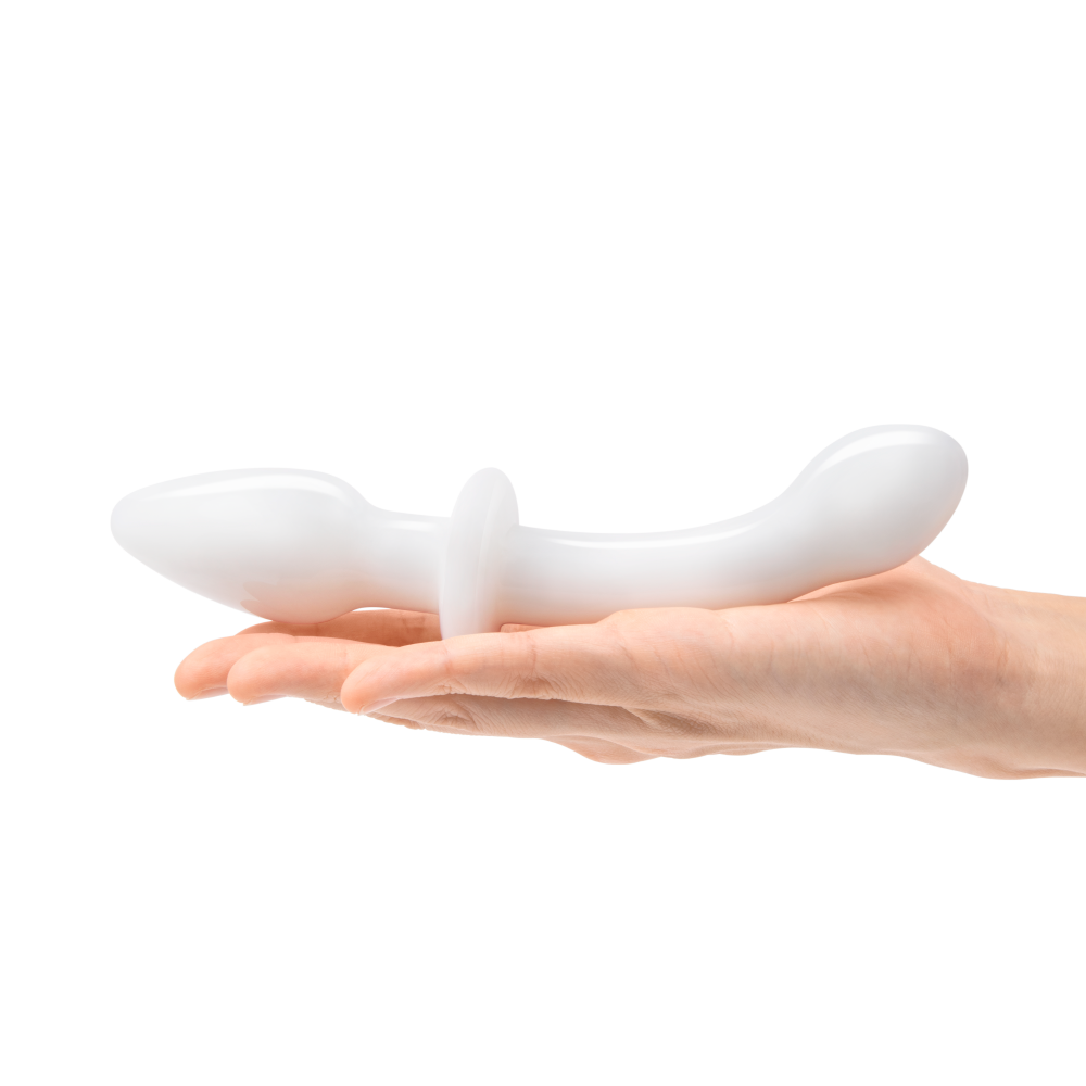 Shop the Gläs 7 inches Double Ended White Glass Buttplug