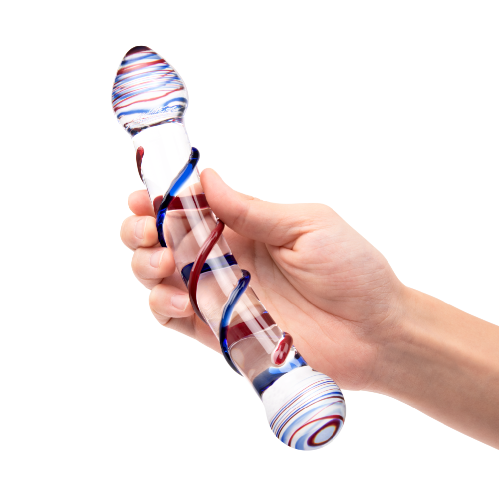 Shop the Gläs 7.5 inches Double Ended Swirl Glass Spot Dildo