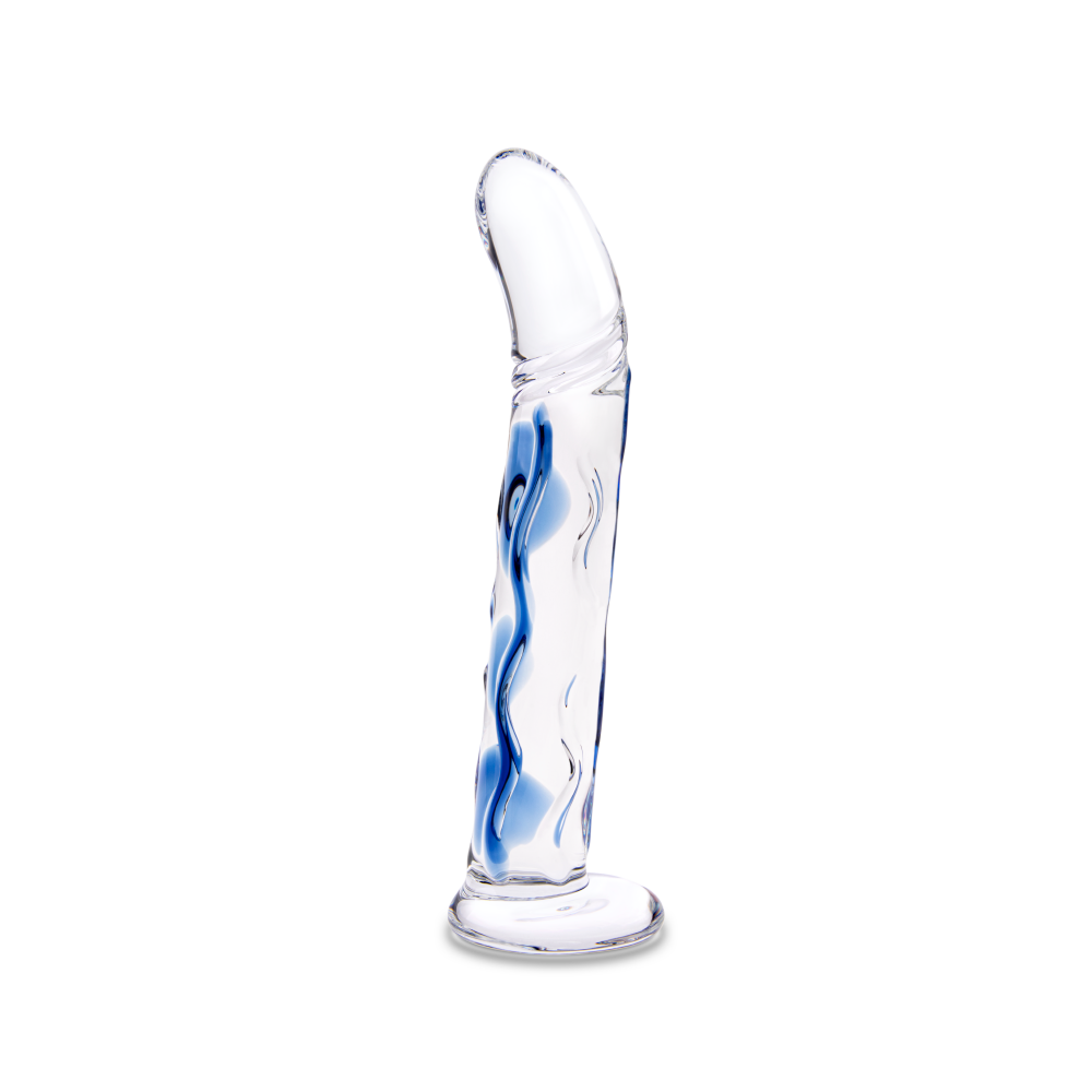 Shop the Gläs 6.75 inches Glass Realistic Curved G-Spot Dildo