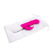 Rabbit Essentials Slim Shaft Thrusting Rabbit Vibrator with G-Spot Stimulation in Hot Pink with travel/storage bag