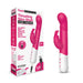 Packaging of the Rabbit Essentials Slim Shaft Thrusting Rabbit Vibrator with G-Spot Stimulation in Hot Pink