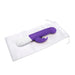 Rabbit Essentials Slim Shaft Thrusting Rabbit Vibrator with G-Spot Stimulation in Purple with travel/storage bag