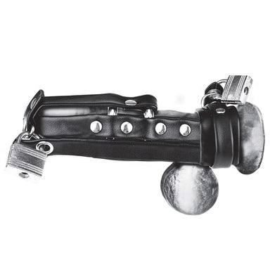 Shop the Blue Line Men Gimp Cock Locking Chastity Sheath with Double Metal Cock Ring at Glastoy.com