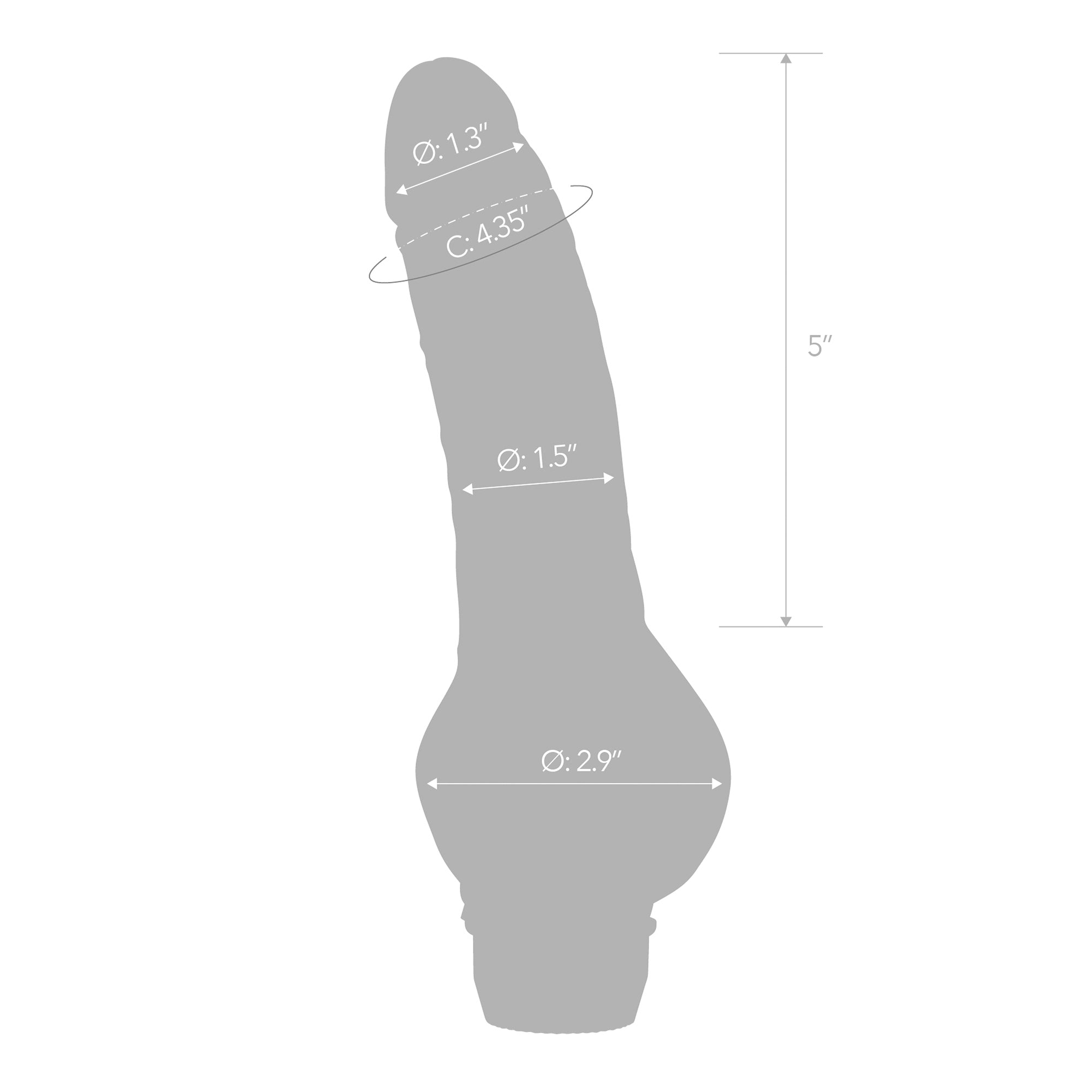 Specifications of Blue Line Men 5" Realistic Vibrating Anal Dildo and P-Spot Massager with Veins at glastoy.com