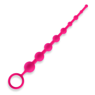 Hustler Body-Safe Silicone Anal Beads (9 Beads) in Pink at glastoy.com