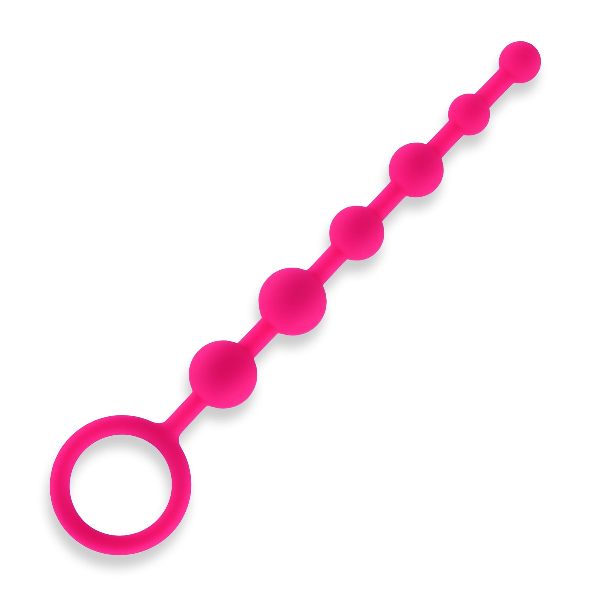 Hustler Body-Safe Silicone Anal Beads (6 Beads) in Pink at glastoy.com