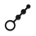 Hustler Body-Safe Silicone Anal Beads (3 Beads) in Black at glastoy.com