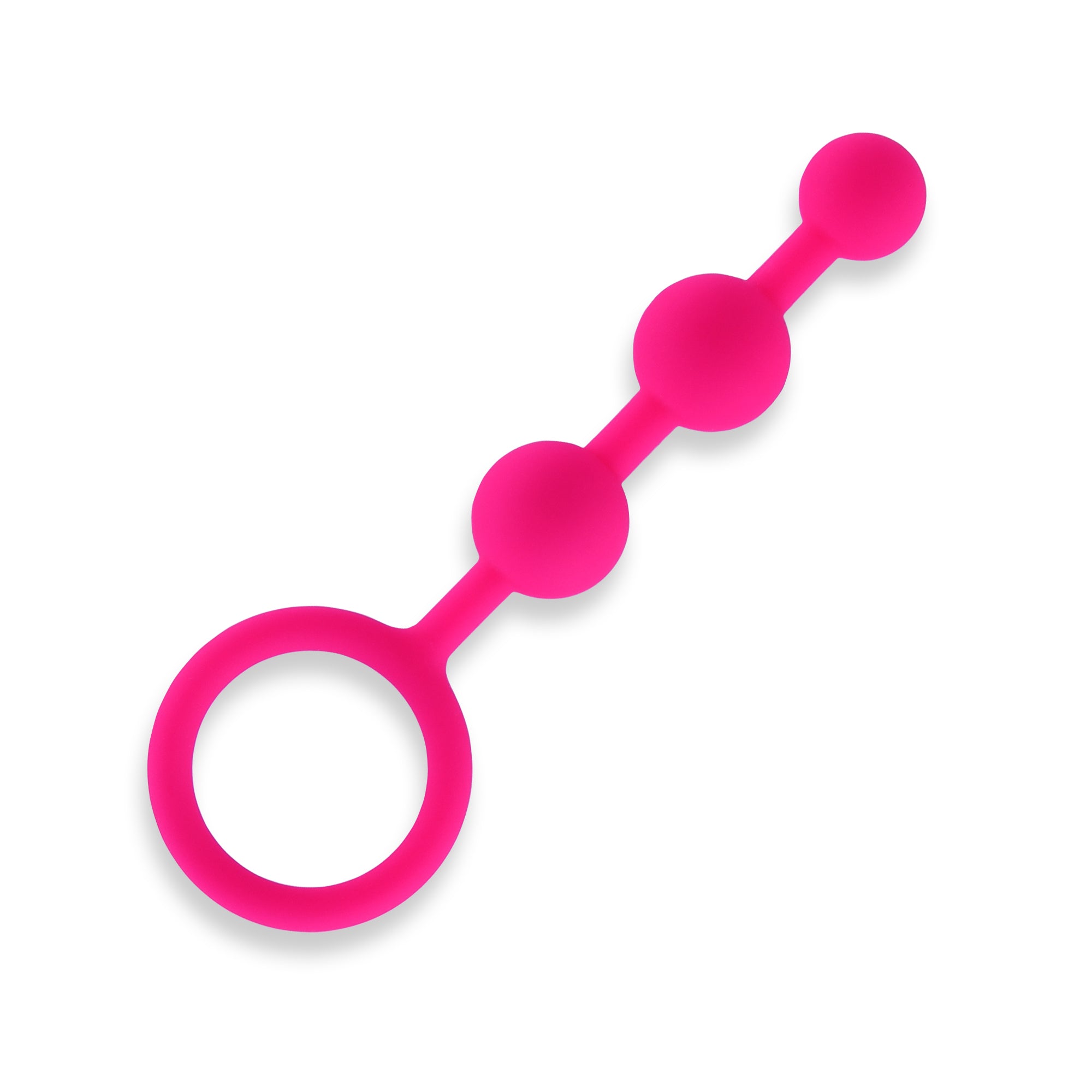 Hustler Body-Safe Silicone Anal Beads (3 Beads) in Pink at glastoy.com