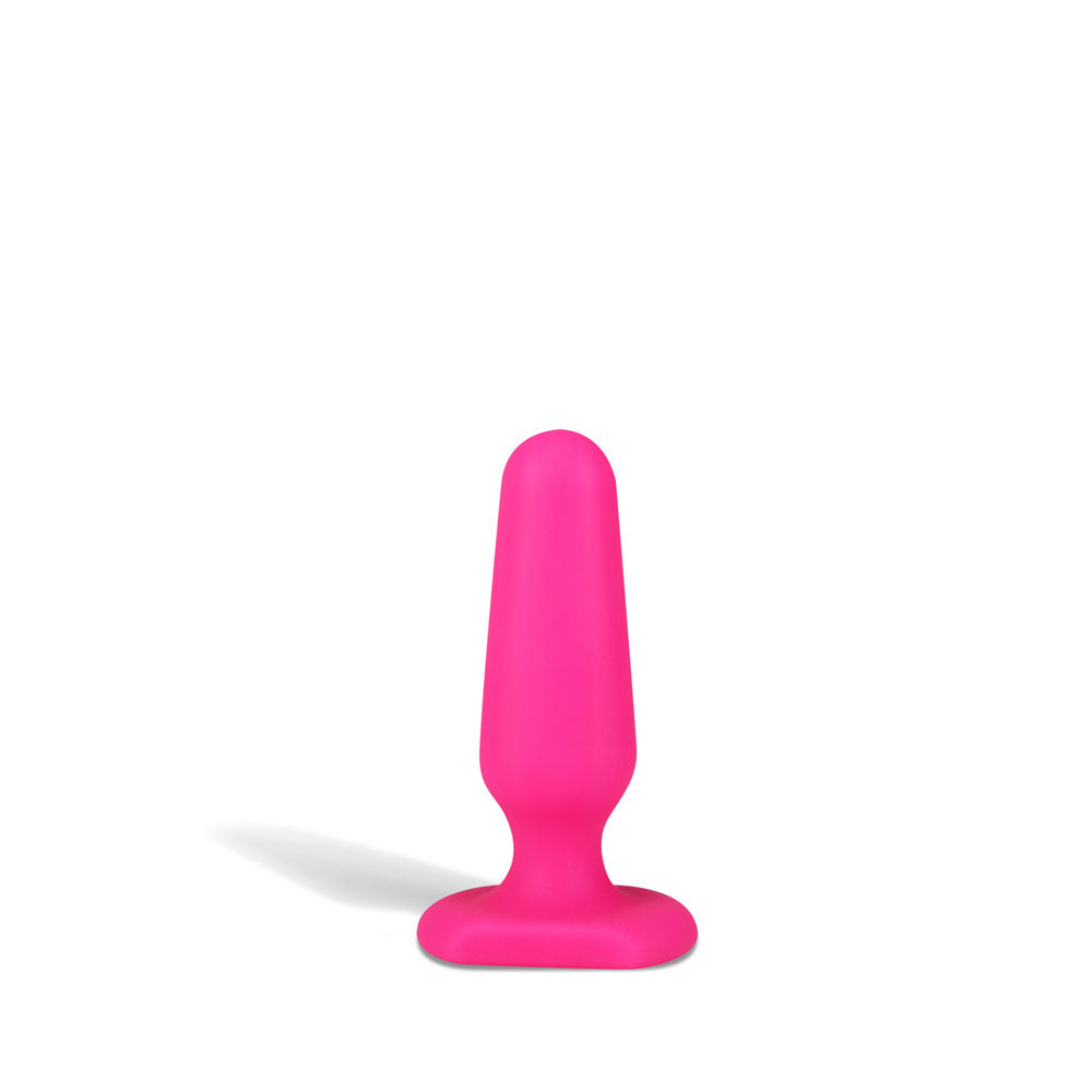 Hustler Seamless Silicone Butt Plug 3" in Hot Pink at Glastoy.com