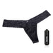 Hustler Vibrating Lace Panties with Hidden Bullet Pocket in Black, Small/Medium/Large at Glastoy.com