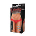 Packaging of the Hustler Vibrating Lace Panties with Hidden Bullet Pocket in Red, Small/Medium/Large at Glastoy.com