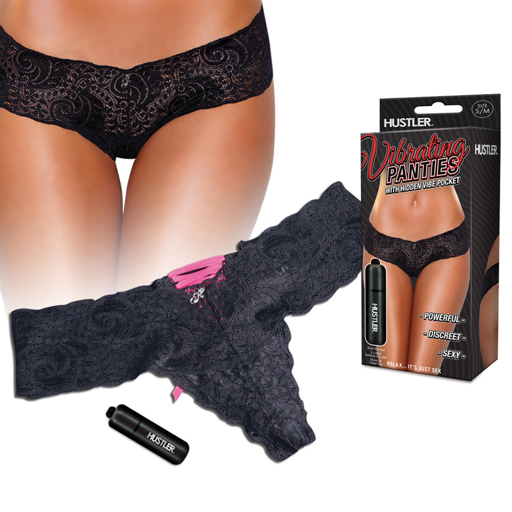 Shop the Hustler Vibrating Panties with Hidden Vibe Pocket and Bullet at Glastoy.com