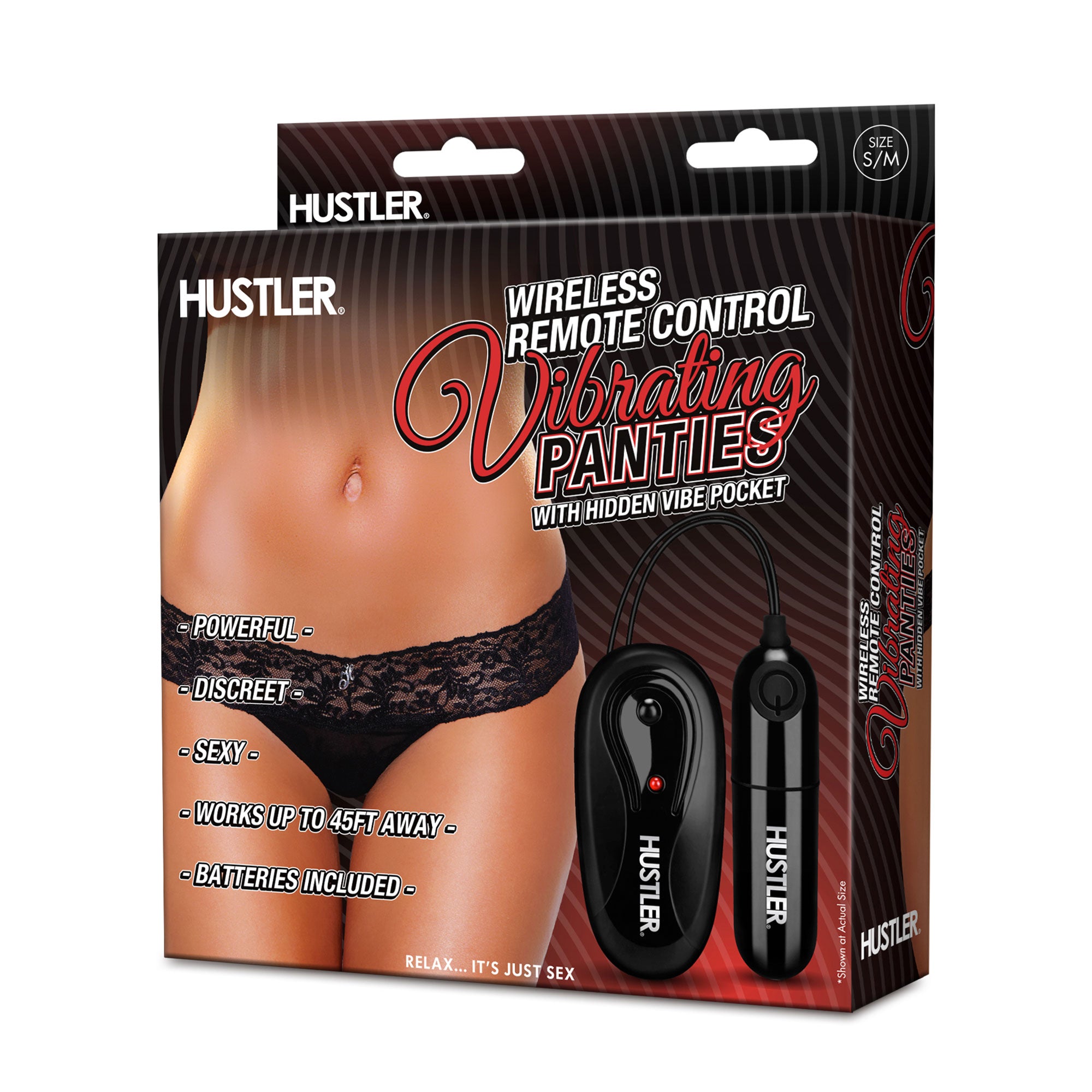 Vibrating Panties with Wireless Remote Control - Black