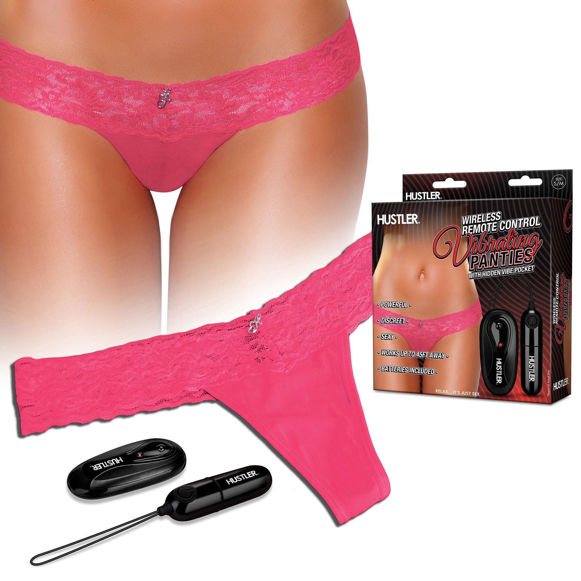 Vibrating Panties with Wireless Remote Control - Pink