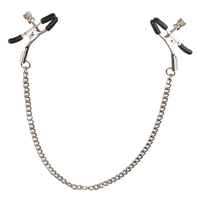 Lux Fetish Adjustable Nipple Clips with Chain at glastoy.com