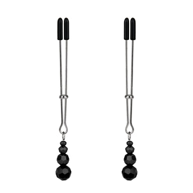 Lux Fetish Adjustable Weighted Tweezer Nipple Clips at glastoy.com