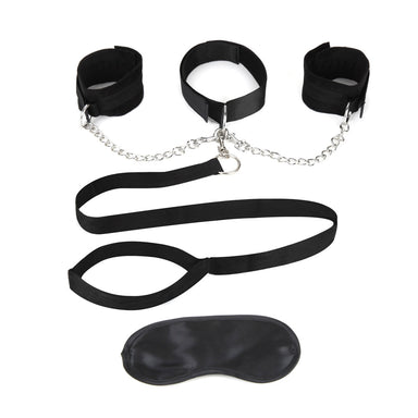 Shop the Lux Fetish Collar, Cuffs, and Leash Bondage Set at Glastoy.com