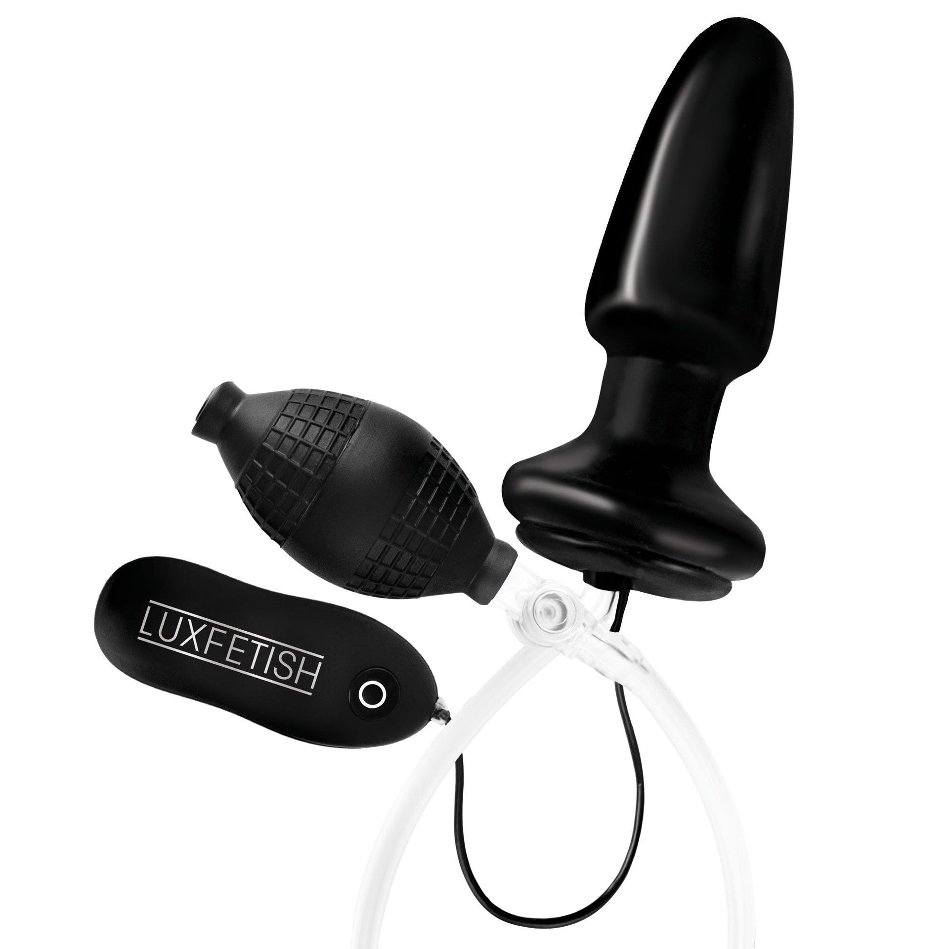 Lux Fetish 4" Inflatable Vibrating Butt Plug - Latex Butt Plug | Gls