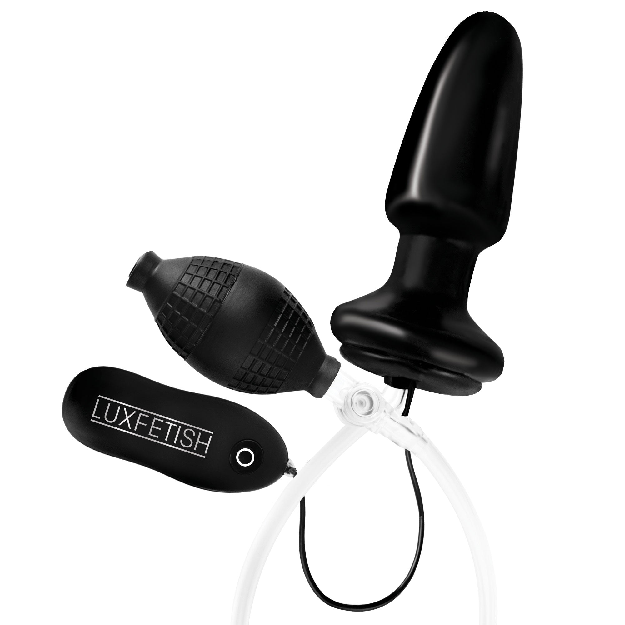 Lux Fetish 4" Inflatable Vibrating Butt Plug at glastoy.com