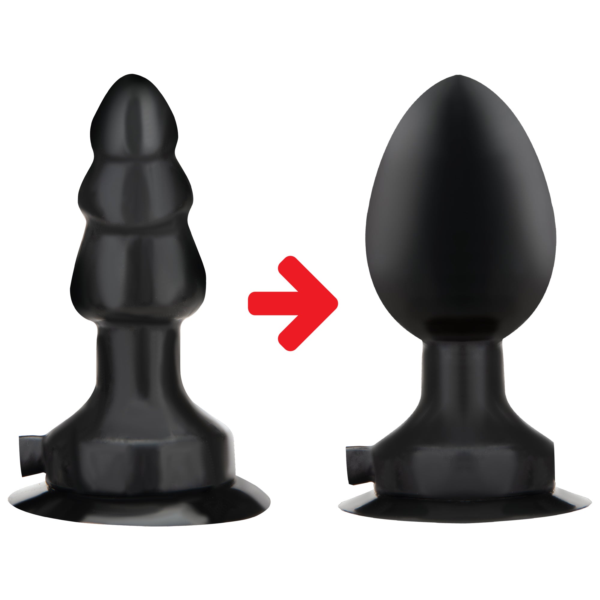 Packaging of Lux Fetish 4" Inflatable Vibrating Butt Plug With Suction Base at glastoy.com