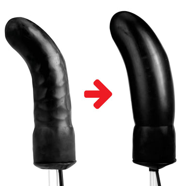 Lux Fetish 6" Inflatable Vibrating Curved Dildo at Glastoy.com