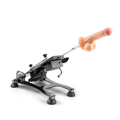 Lux Fetish Thrusting Sex Machine With Controller & Two Realistic Dildos at Glastoy.com