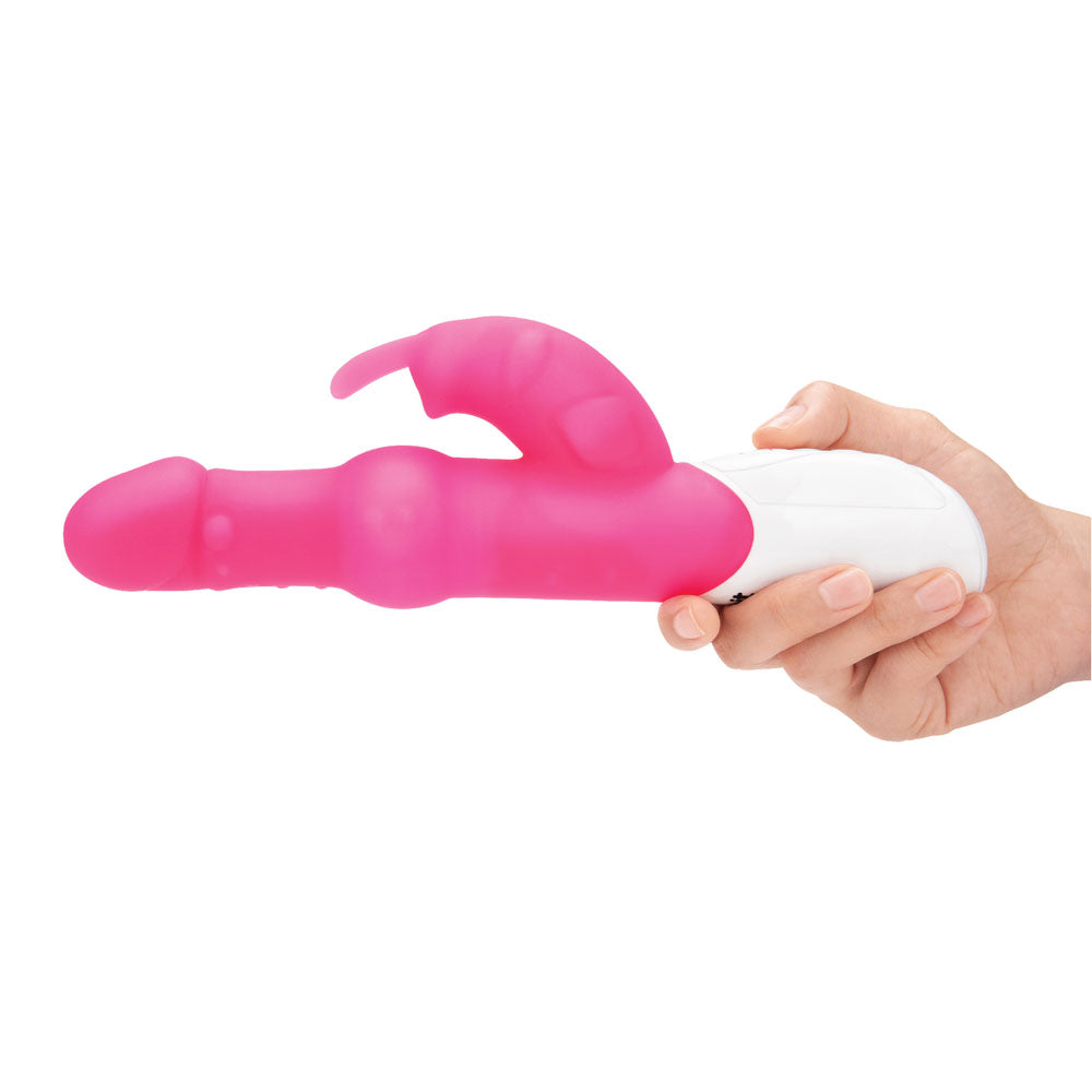 Rabbit Essentials Beads Rabbit Vibrator with Rotating Beads in Pink at Glastoy.com