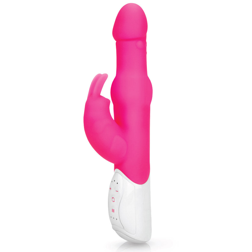 Shop the Rabbit Essentials Pearls Rabbit Vibrator with Rotating Shaft in Pink at Glastoy.com