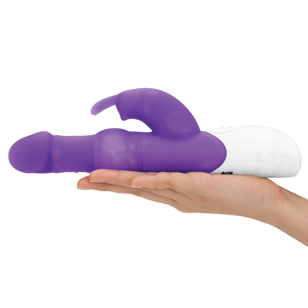 Shop the Rabbit Essentials Pearls Rabbit Vibrator with Rotating Shaft in Purple at Glastoy.com