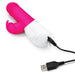 Rabbit Essentials Thrusting Rabbit Vibrator with Throbbing Shaft in Pink with Charging Cable at glastoy.com