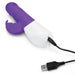 Rabbit Essentials Thrusting Rabbit Vibrator with Throbbing Shaft in Purple with Charging Cable at glastoy.com