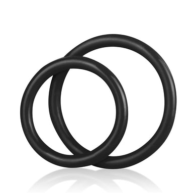 Shop the Blue Line Men Silicone Cock Ring Set (2 Sizes) - Black at glastoy.com