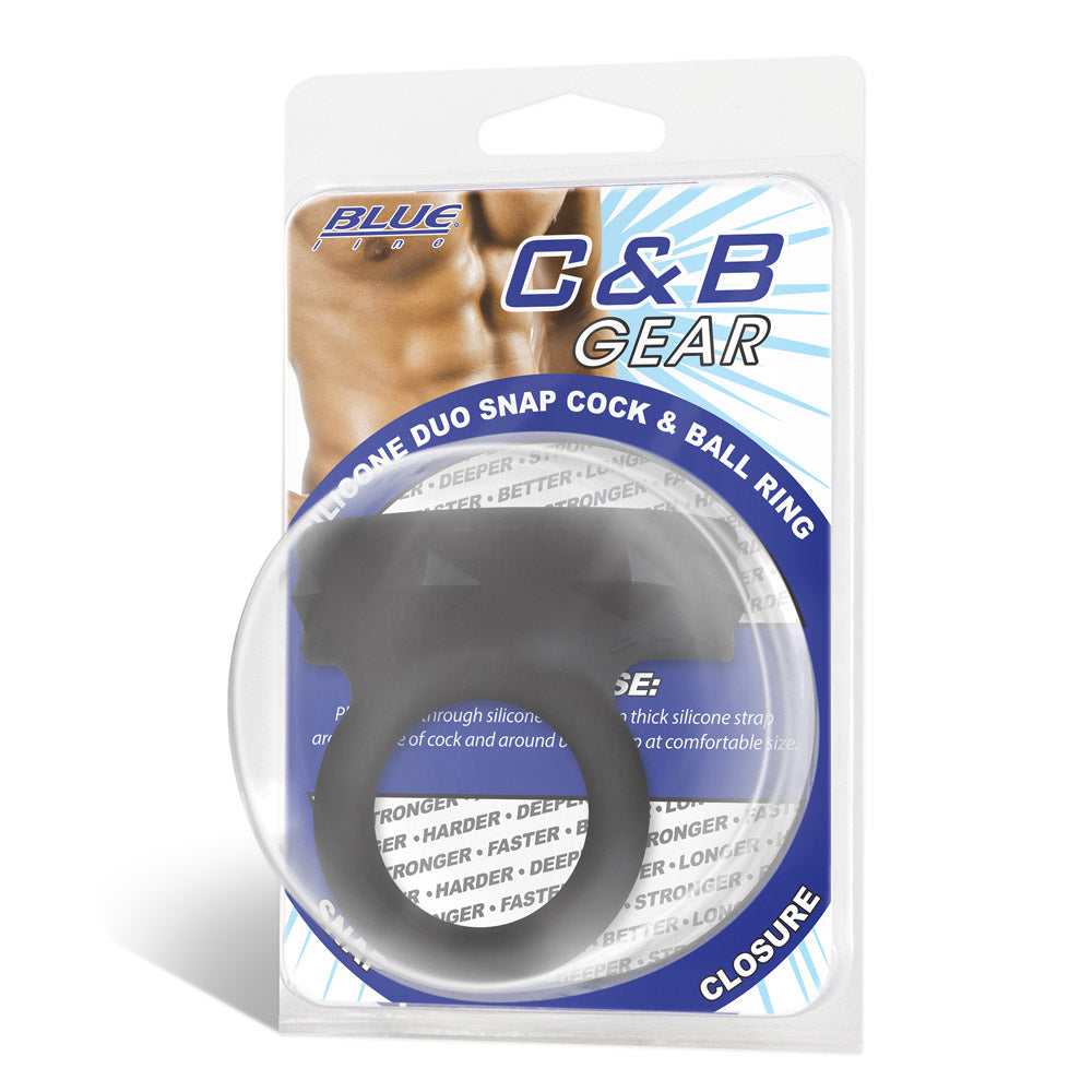 Shop the Blue Line Men Silicone Duo Snap Cock & Ball Ring at glastoy.com