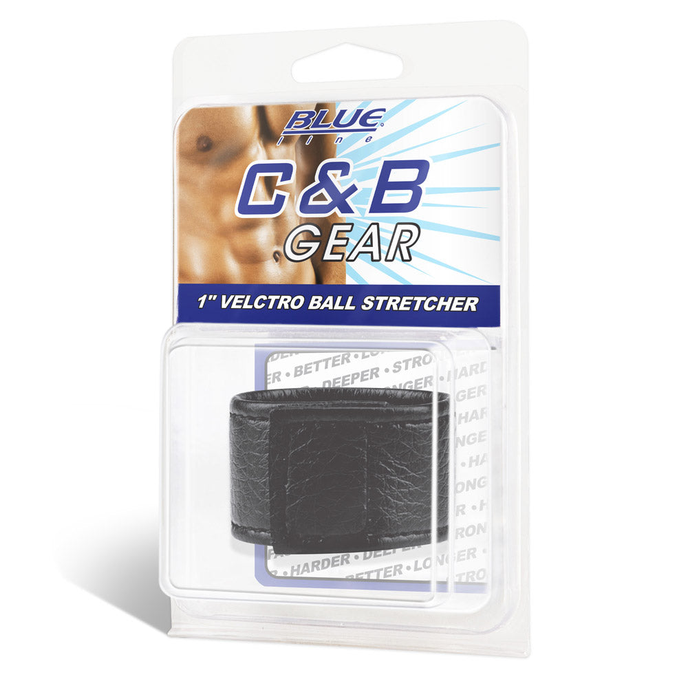 Packaging of the Blue Line Men 1" Velcro Ball Stretcher at glastoy.com