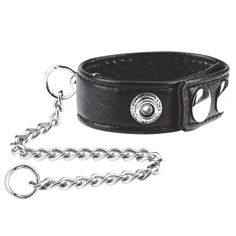 Shop the Blue Line Men Snap Cock Ring with 12" Leash at glastoy.com