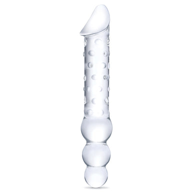 Gläs 12 inch Double Ended Glass Dildo with Anal Beads