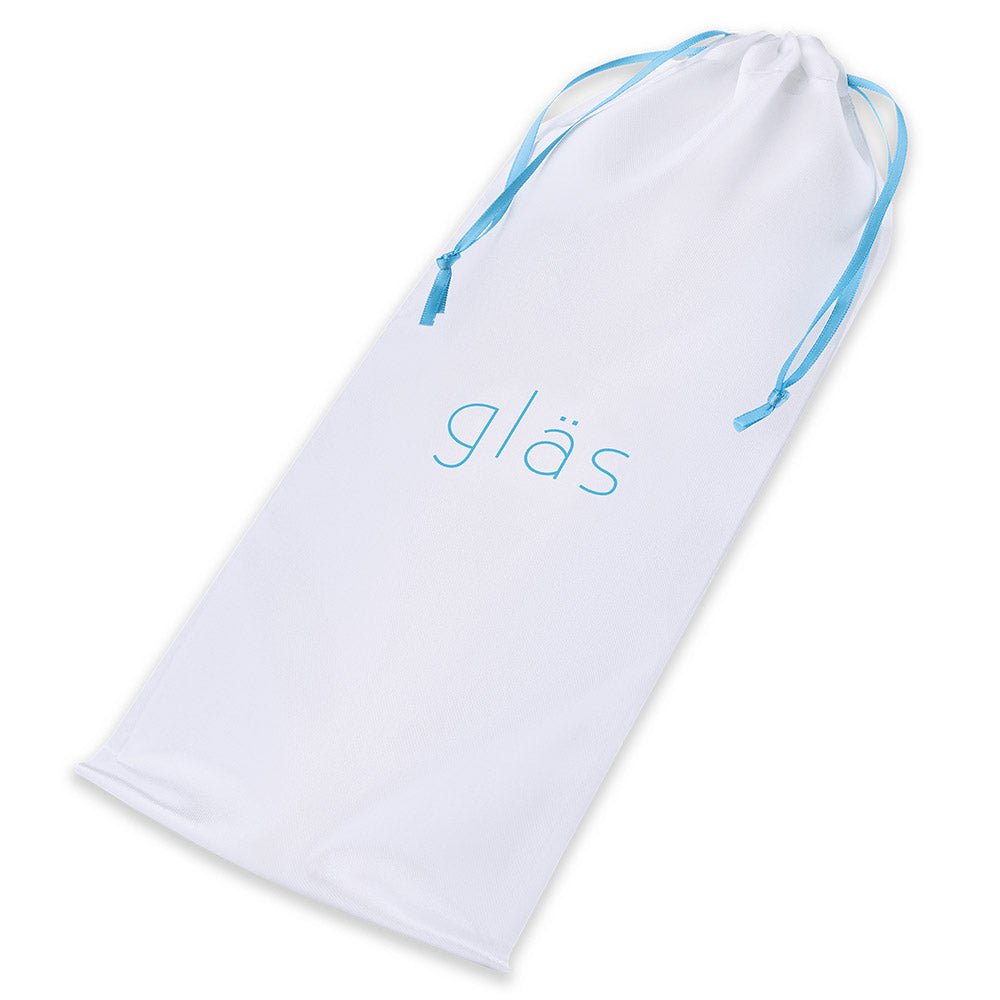 Storage Pouch of Gläs 12 inch Double Ended Glass Dildo with Anal Beads