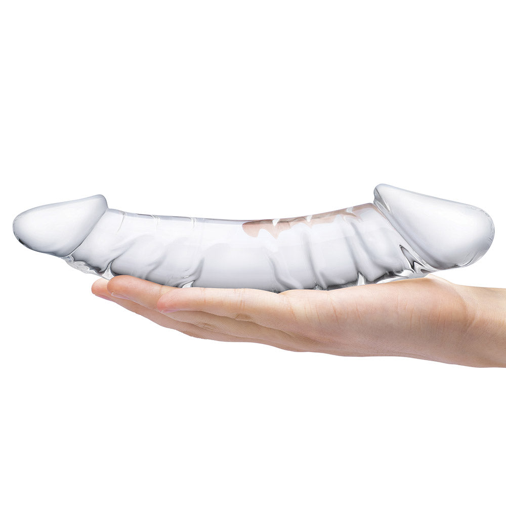 Gläs 10.5 inch Girthy Realistic Double Dong Double Ended Glass Dildo at glastoy.com
