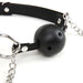 Breathable Ball Gag of the Lux Fetish Breathable Ball Gag With Chained Nipple Clamps at glastoy.com