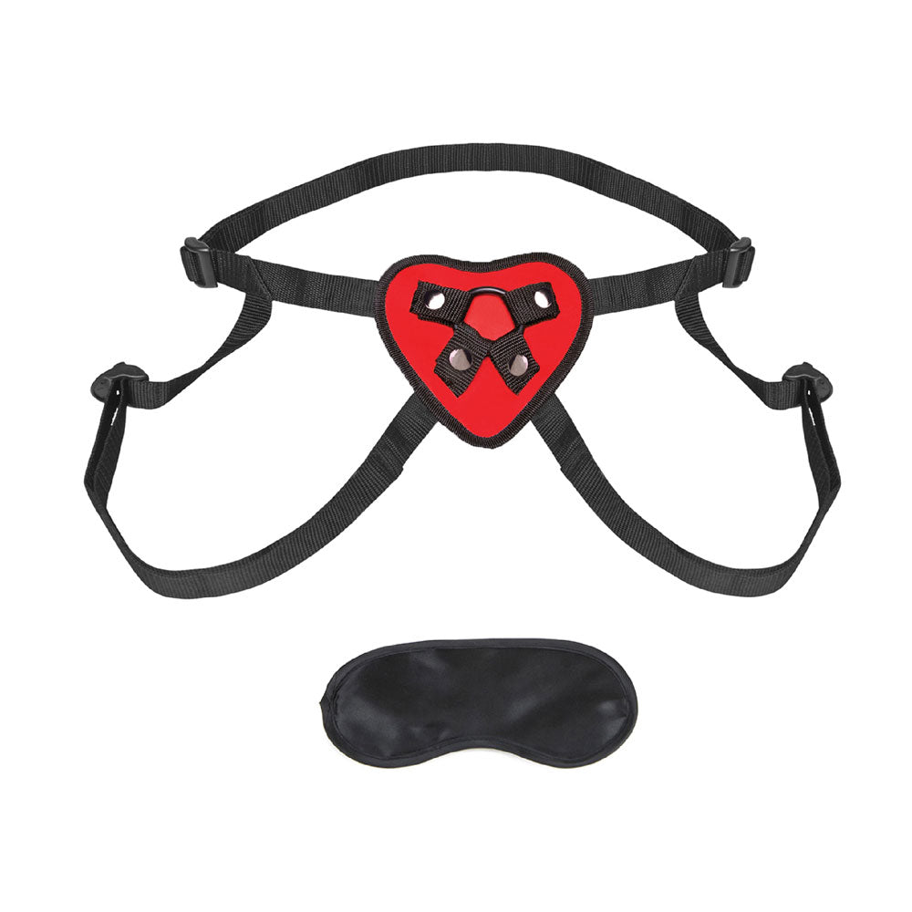 Shop the Red Heart Strap-on Harness Set by Lux Fetish at Glastoy.com
