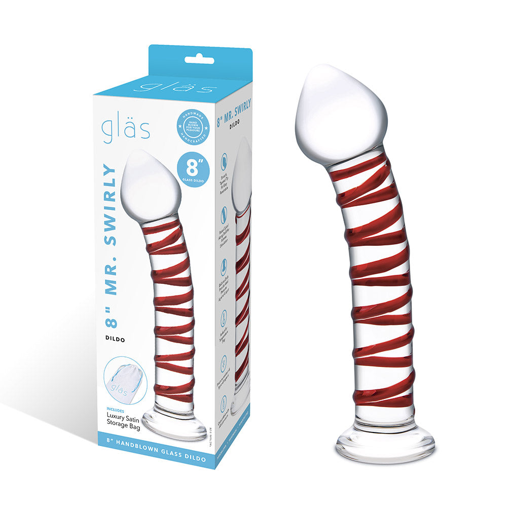 Packaging of Gläs 8 inch Mr Swirly Glass Dildo at glastoy.com