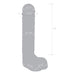 Specifications of Gläs 8 inch Realistic Ribbed Glass G-Spot Dildo with Balls at glastoy.com