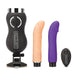 Lux Fetish Thrusting Remote-Controlled Rechargeable Compact Sex Machine with two Silicone Dildo attachments by Gläs