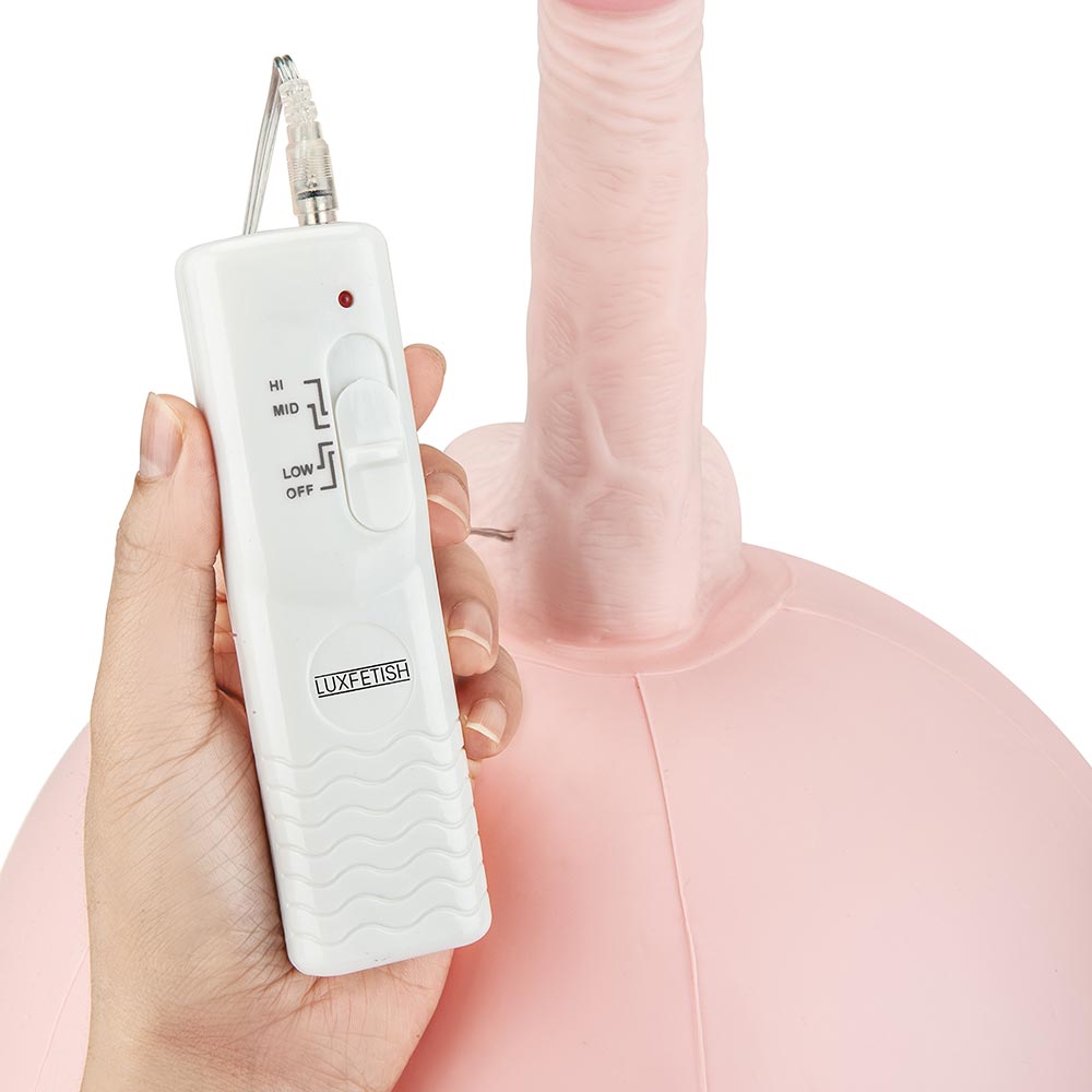 Control device of the vibrating dildo as part of the Lux Fetish Inflatable Sex Ball With Vibrating Realistic Dildo