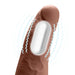 Diagram showing the Vibrating part inside the Lux Fetish 6 inches Rechargeable Strap-On With Balls in Brown color