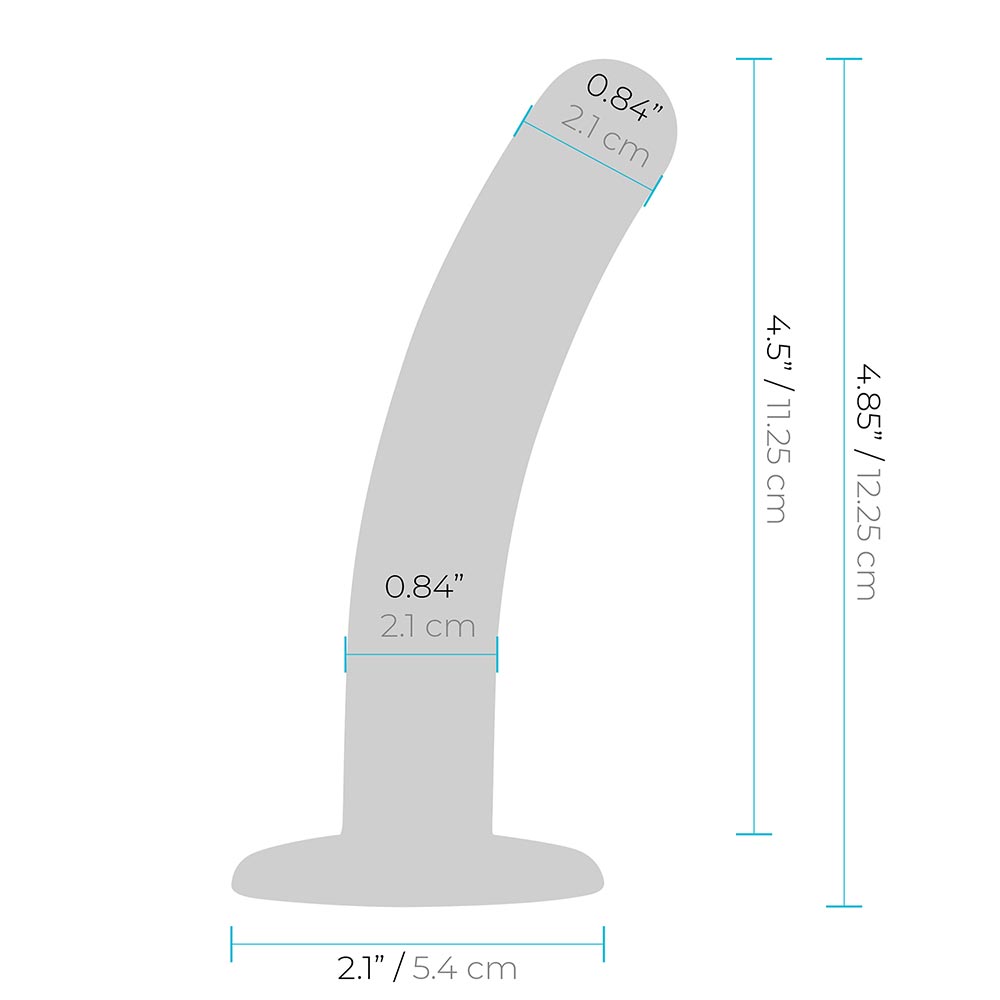 Size and measurements of the Lux Fetish Strap On Harness & 5 inches Dildo Set