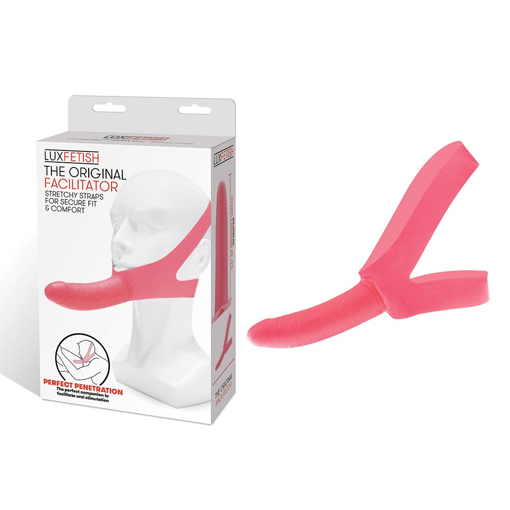 Packaging view of the Lux Fetish The Original Facilitator in Pink Color